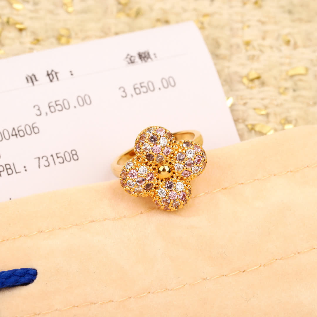 Louis Vuitton Gold Ring with Diamonds